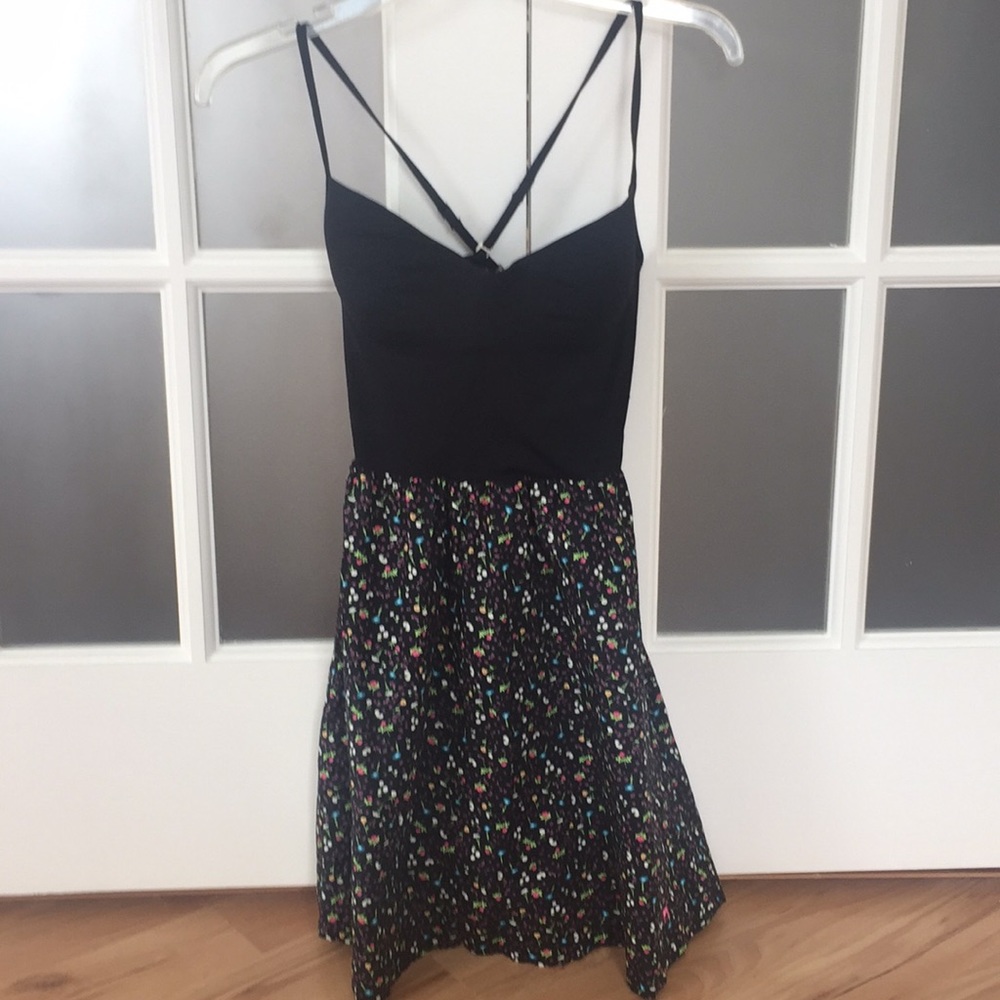 PINK size M floral skater dress
